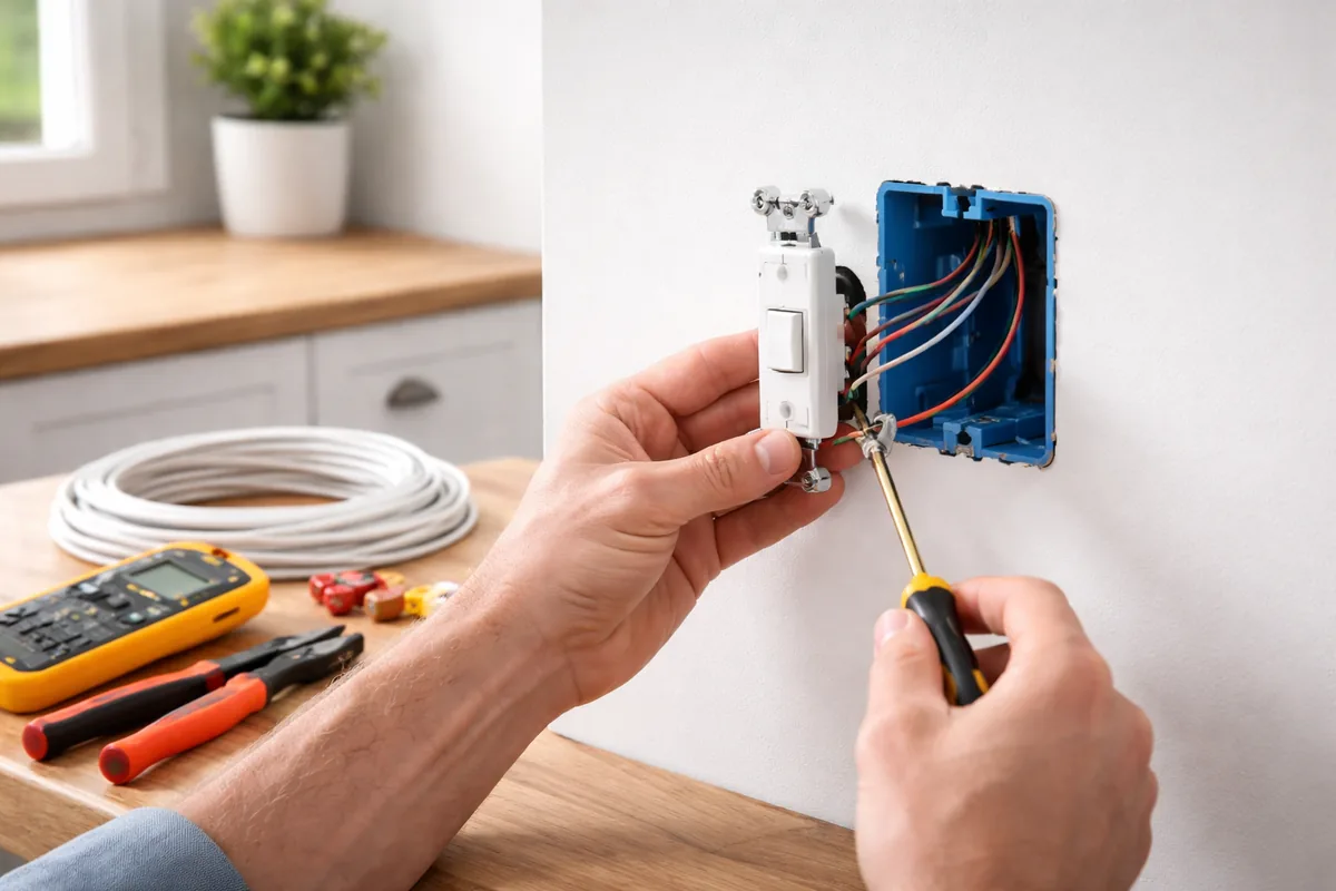 How do you install a light switch in a new location